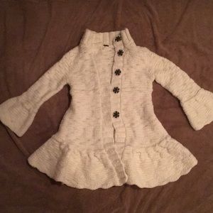 Free People ruffle cardigan